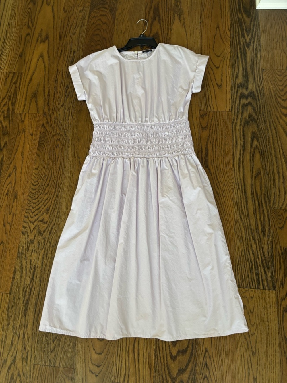 Ann Taylor Light Lavender Smocked-Waist Casual Dress